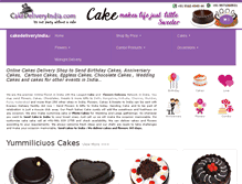 Tablet Screenshot of cakedeliveryindia.com